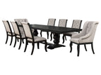 Black / 9 Pc. Table, 6 Side Chairs, 2 Arm Chairs