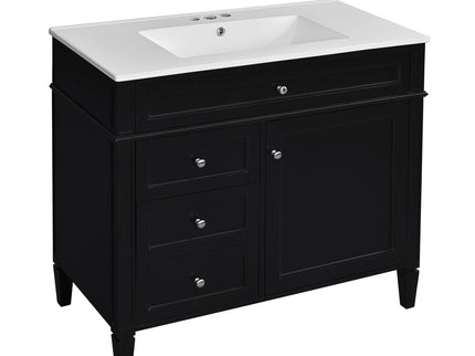 Bathroom Vanity With Top Sink, 2 Drawers And Tip Out Drawer