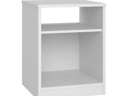 Open Shelf Nightstand - White