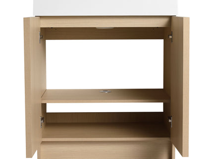 Freestanding Bathroom Vanity With Resin Sink & Soft Close Cabinet Doors