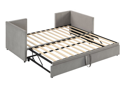 Twin Size Upholstered Daybed With Pop Up Trundle