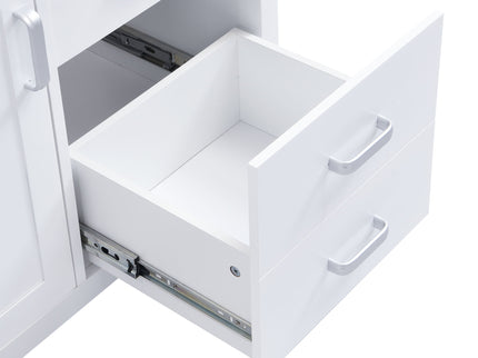 46.5" Modern Bathroom Vanity Cabinet Only, Soft Close Door & 6 Drawers - White