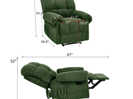 Manual Recliner, Padded Footrest