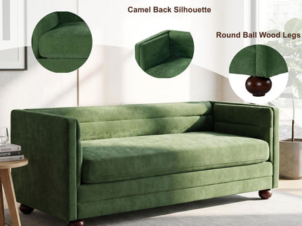 3 Seater Sofa Upholstery With Square Arms, Living Room Couch