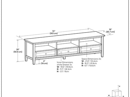 Warm Shaker - Handcrafted Low TV Media Stand