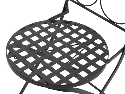 Lambert - Outdoor Chat Set - Black / Red