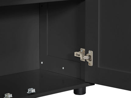Storage Cabinet With Adjustable Shelves, 2 Doors, Rectangle Design For Bathroom