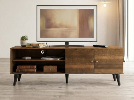Amidon - TV Stand, With 2 Storage Shelves And 1 Cabinet
