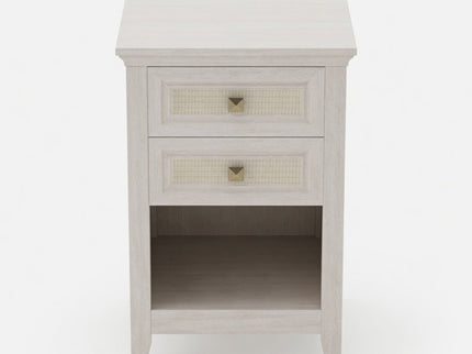 Nightstand With 2 Drawers Bedside Table
