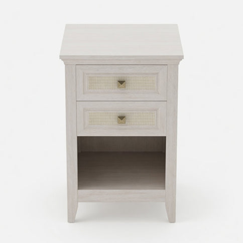 Nightstand With 2 Drawers Bedside Table