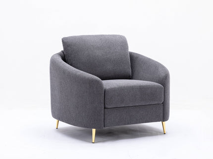 Yuina - Linen Chair - Gray