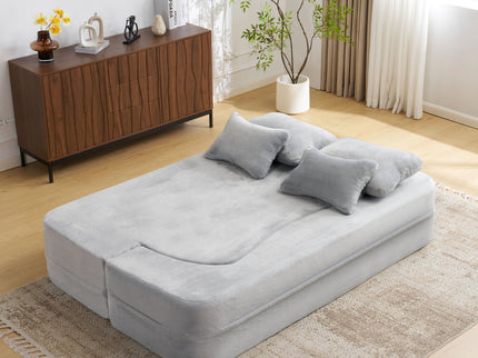 Modern Floor Sofa With 4 Pillows