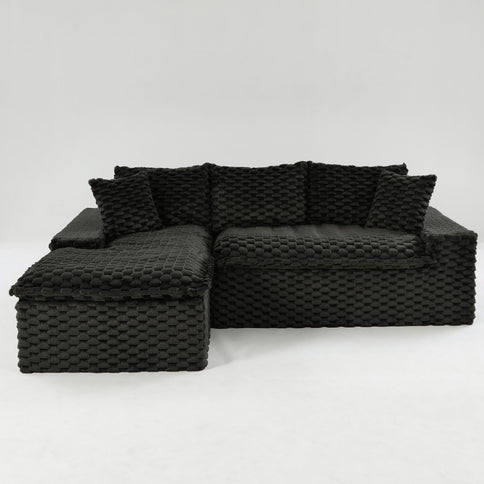 Modular Sofa, Convertible Twin Seat With Chaise Lounge
