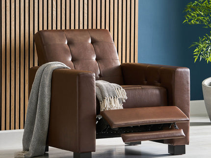 Langseth - Contemporary Tufted Pushback Recliner - Dark Brown