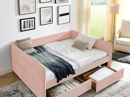 Upholstered Daybed & 2 Drawers