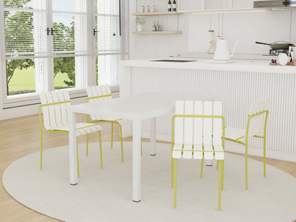4 Piece Set Of Modern Color Block Designed Single Chairs
