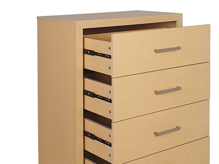 Borah - Contemporary Wood 5 Drawer Dresser - Natural