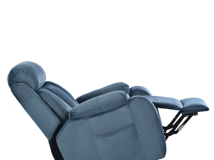 Power Lift Chair Recliner With Remote Control, Electric Reclining Sofa, Fabric Power Recliner For Living Room - Navy Blue