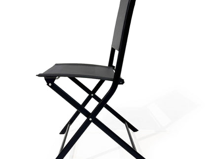 3 Piece Patio Bistro Set, Patio Set Of Foldable Patio Table And Chairs, Outdoor Patio Furniture Sets - Black