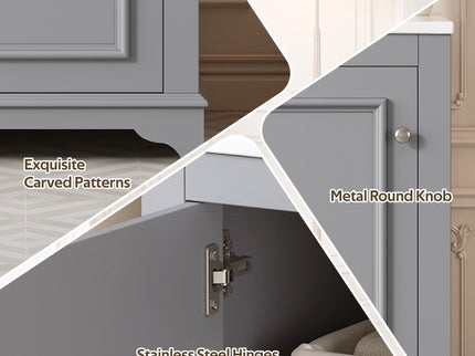 Bathroom Vanity With Sink, Freestanding Single Cabinet Set, Soft Close Door, Adjustable Shelf