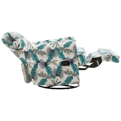 Manual Swivel Recliner Rocker Chair With Adjustable Backrest