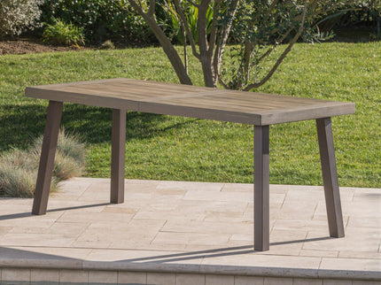 Acacia Wood Dining Table With Slat Design