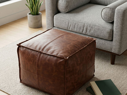 Sheffield - Handcrafted Square Pouf