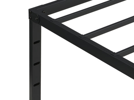 Heavy Duty Queen Size Bed Frame With Quiet Support - Black