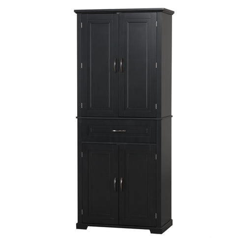 Bathroom Storage Cabinet With Doors And Drawer, Adjustable Shelf