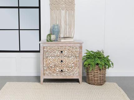 Kenzie - 3 Drawer Mandala Cabinet - White