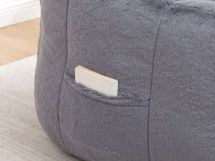 Beanbag Chair, Beanbag Sofa Chair With Armrests Stuffed High Density Foam