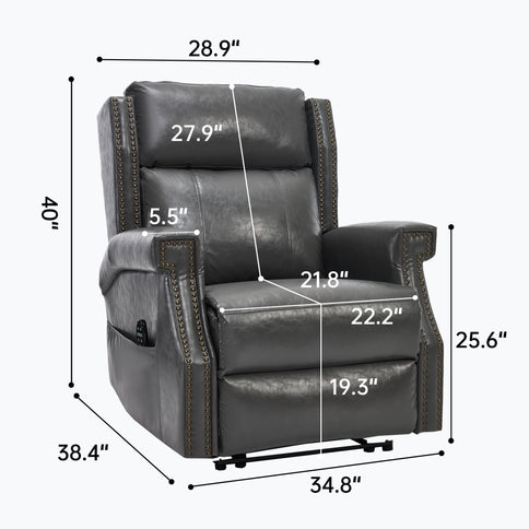 Manual Recliner Chair  With Heavy Duty Motion Mechanism, 8 Vibrating Nodes And 3 Massage Modes For Living Room