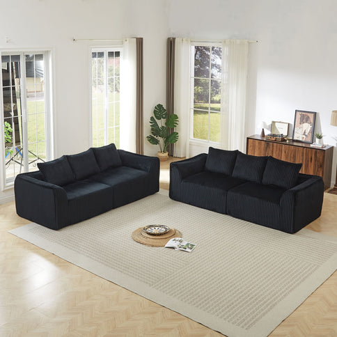 Minimalist Set With Curved Lines & Gently Sloped Backrest