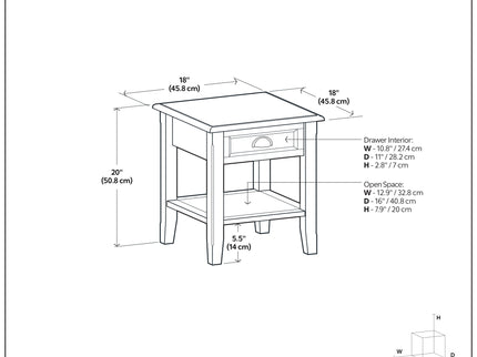 Burlington - End Table - Mahogany Brown