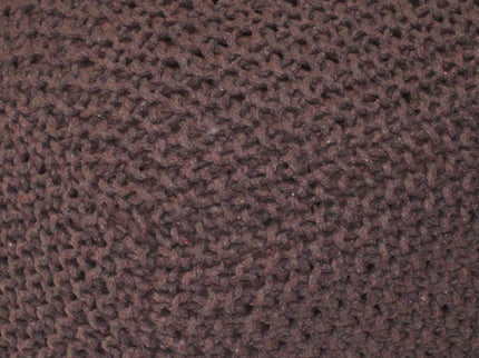 Semi Rounded Pouf, Cable Knitted, Perfect Seating