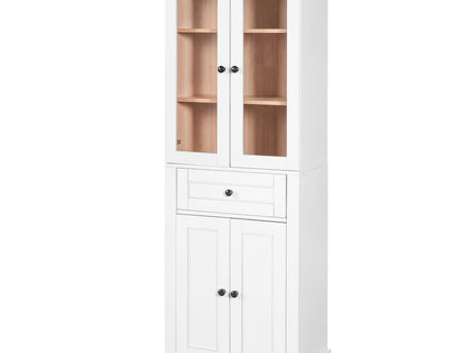 Bathroom Storage Cabinet, Adjustable Shelves & Drawer, Freestanding Tower
