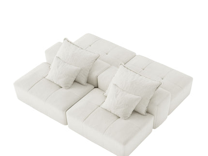 Modern Oversized Diy Combination Modular Sectional Sofa With Pillows