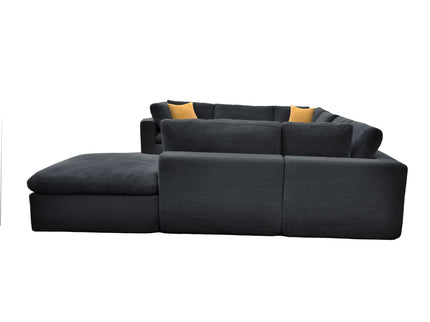 Custom Configuration Modular Sectional With Toss Pillows
