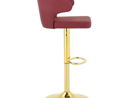 Adjustable Swivel Bar Chair With High Back Support