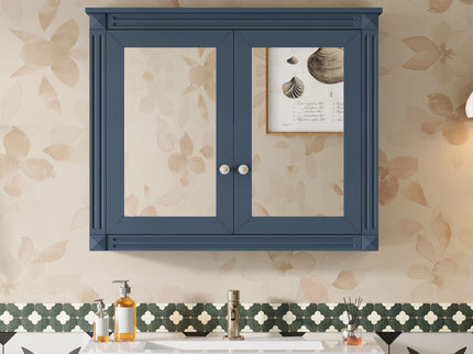 Wall-Mounted Medicine Cabinet With 2 Mirrors, Adjustable Shelves