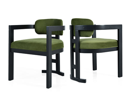 Stylish Indoor Upholstered Wood Dining Chair (Set of 2)