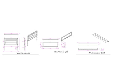 Soulmarie - Bed With LED Lighting And Padded Headboard