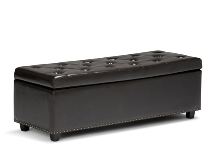 Hamilton - Storage Ottoman - Coffee Brown
