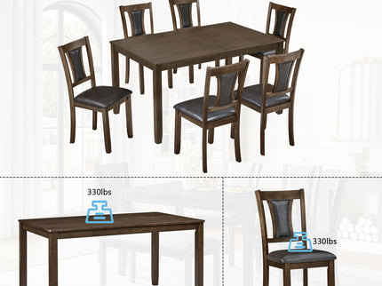 Modern Dining Table Set With Upholstered Chairs