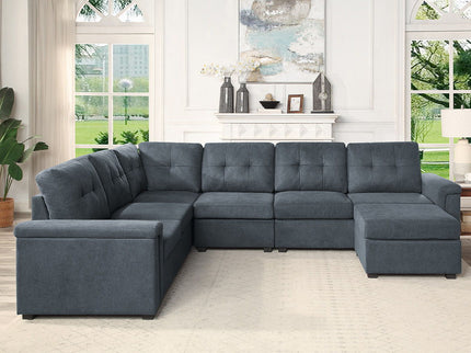 Isla - Fabric Sectional Sofa With Ottoman