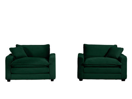 Modern Classic Fabric Single Chair Deep Seat Sofa With Pillow