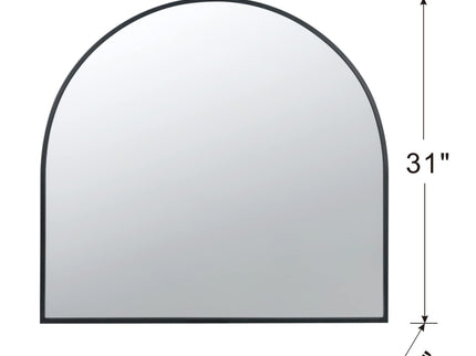 Arched Mirror With Metal Frame, Wall Mirror For Living Room Bedroom Entryway