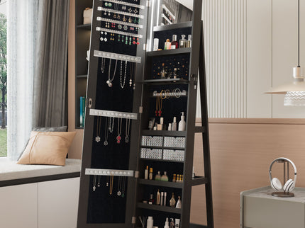 Swivel Jewelry Cabinet With Full Length Mirror
