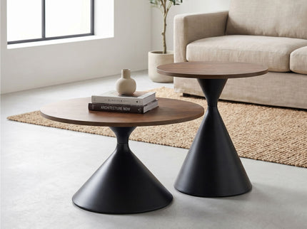 2 Piece Coffee Round Table Set