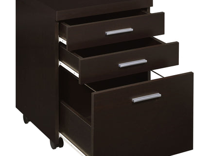 3 Drawer File Cabinetб Compact Office Storage For Home - Brown